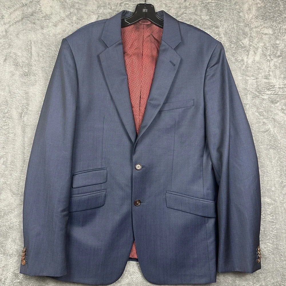 Tailor on Ten Blazer Jacket Men's 40R Vitale Barberis Canonico Wool Mohair Navy